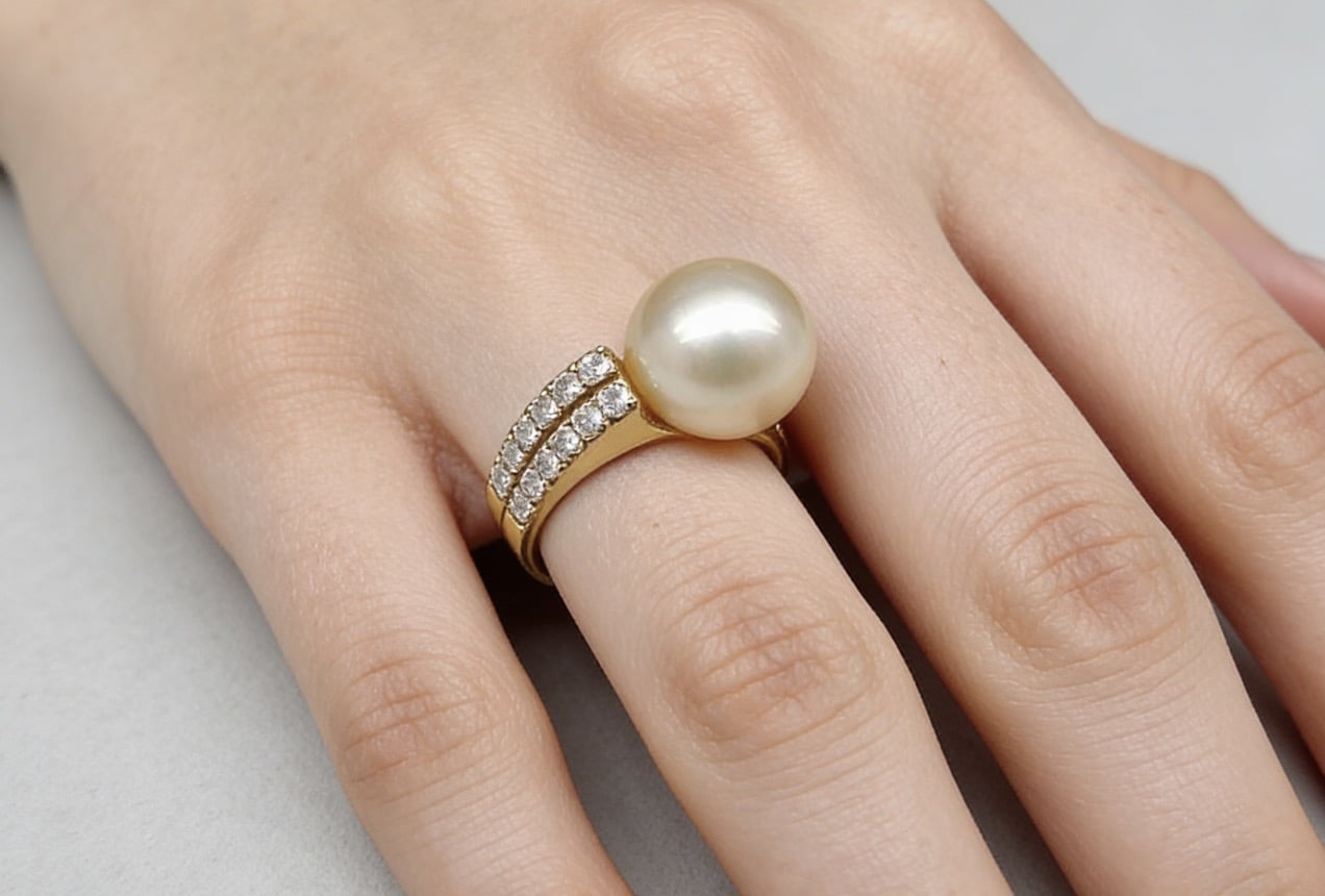 South Sea Pearl & Diamond Siena Ring