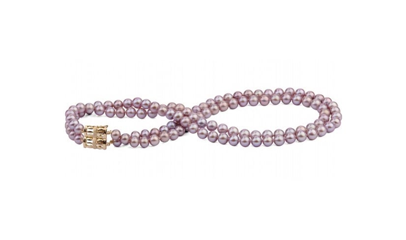 7-8 mm Double Strand Lavender Pearl Necklace