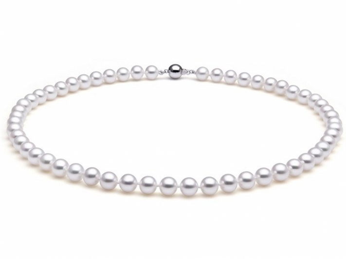 White Freshwater Pearl Necklace 6.5-7 mm AAA