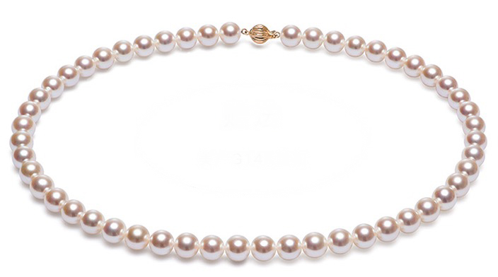 6-6.5 mm White Cultured Akoya Pearl Necklace AAA Quality
