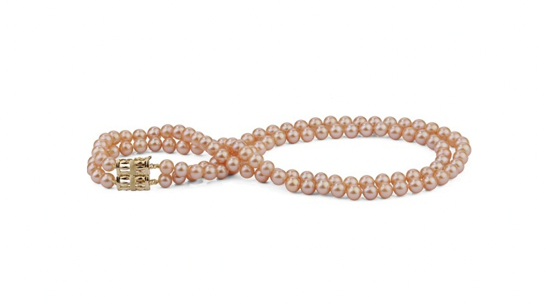 6-7 mm Double Strand Pink/Peach Pearl Strands