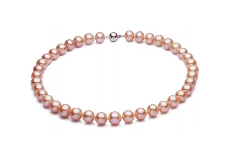 Pink/Peach Freshwater Pearl Necklace 7-8 mm AA+