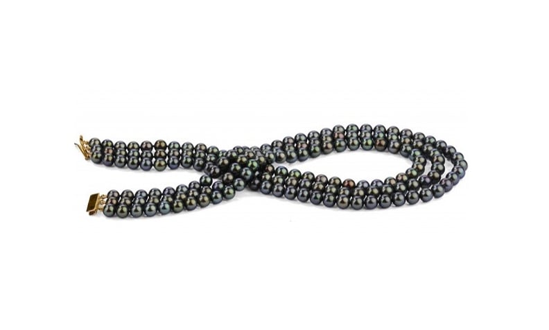 Triple Strand 6-7 mm Black Freshwater Pearl Strand