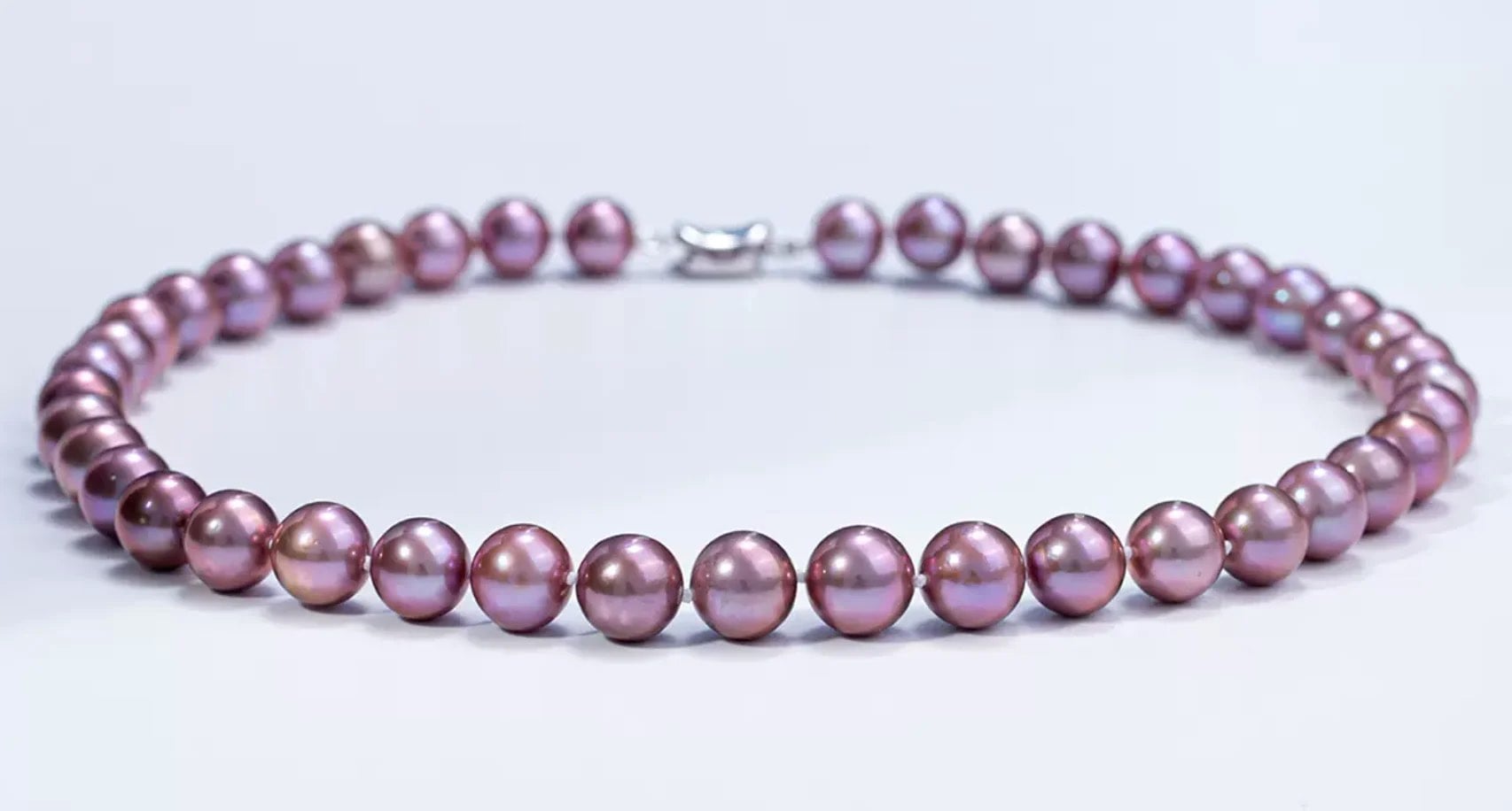 Lavender Freshwater Pearl Necklace 8-9 mm AAA