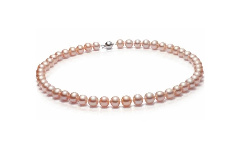 Pink Freshwater Pearl Necklace 9-10 mm AAA