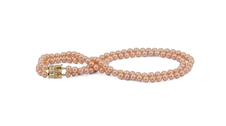 8-9 mm Double Strand Pink Pearl Necklace