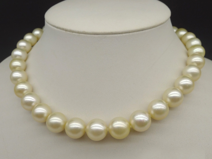12mm South Sea Multicolor shell pearl necklace 18" JN780
