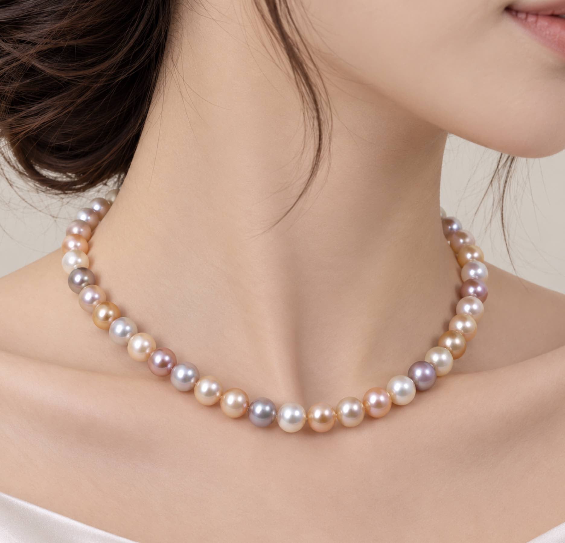 Collection Quality 6-7 mm Multicolor Pearl Necklace