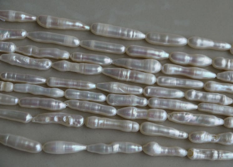 White Freshwater Keshi Pearl Necklace