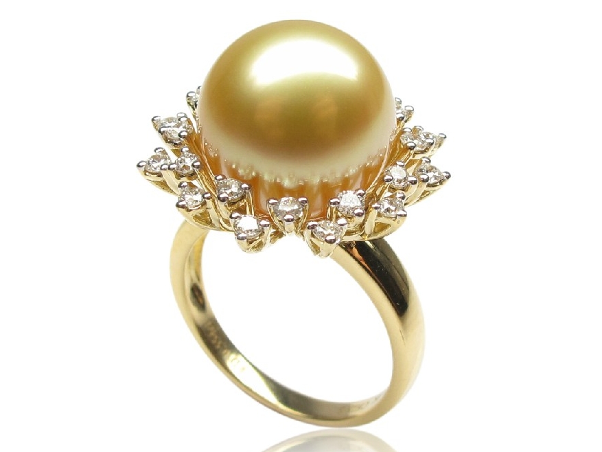 11-15 mm Belinda South Sea Pearl and Diamond Ring