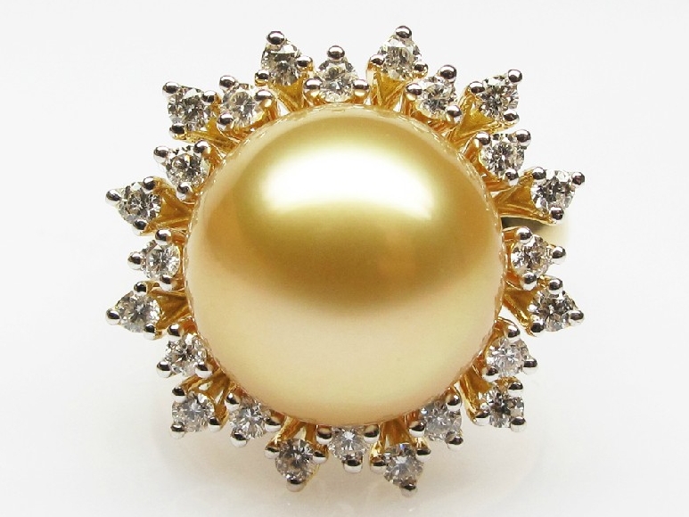 11-15 mm Belinda South Sea Pearl and Diamond Ring | South Sea Pearl ...