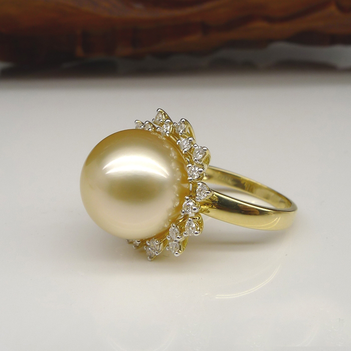 11-15 mm Belinda South Sea Pearl and Diamond Ring | South Sea Pearl ...