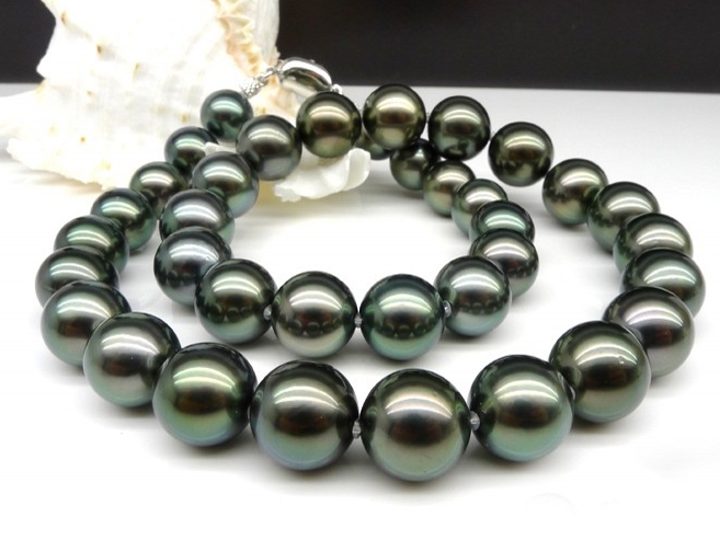 11-14 mm Black Tahitian Pearl Necklaces | Tahitian Pearl Necklace ...
