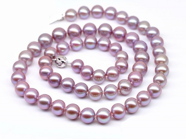 Harika - My Pearls Two liner ~ 7 mm Pink & Lavender pearl necklace set