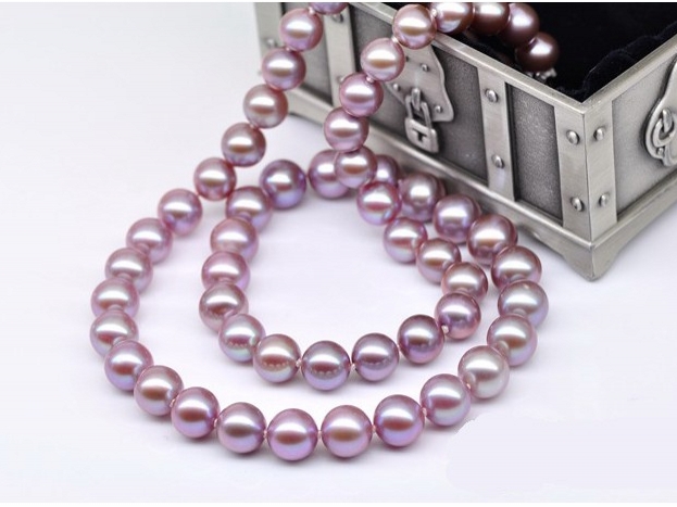 Aimee Fuller Lavender Light Purple Lustrous Pearl Necklace Wedding Jewelry  | eBay