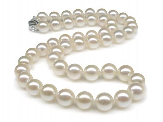 7.5-8 mm White Akoya Pearl Necklace A+