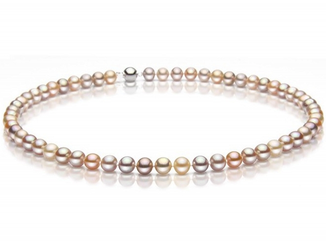 9-10 mm Multicolor Freshwater Pearl Necklace AAA