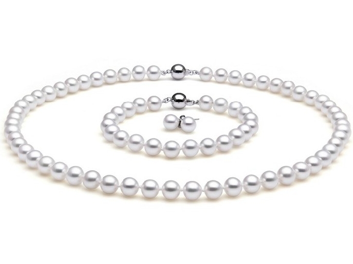 Full Set of 6-6.5 mm White Akoya Pearls AA+/AAA