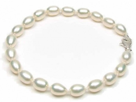White Freshwater Drop Pearl Bracelet White Freshwater Drop Pearl Bracelet