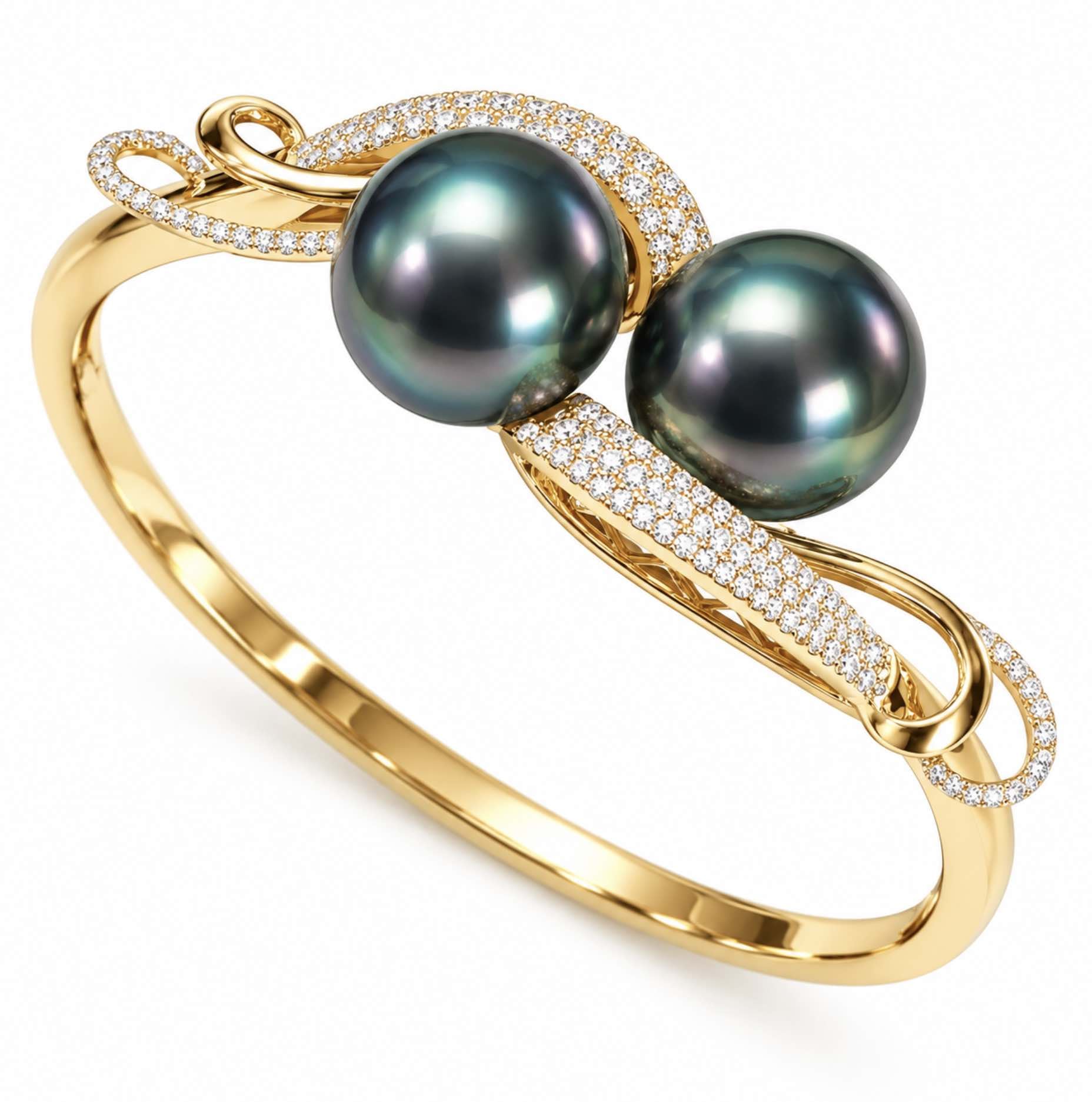 Tahitian Pearl Bangle Bracelet