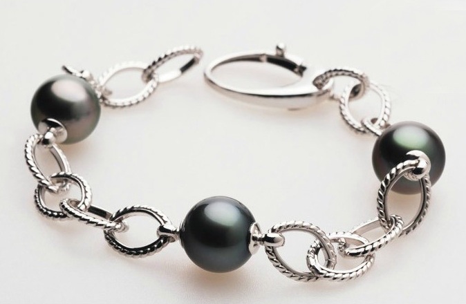 Tahitian Pearl Tincup Louise Bracelet 14K or 18K Gold