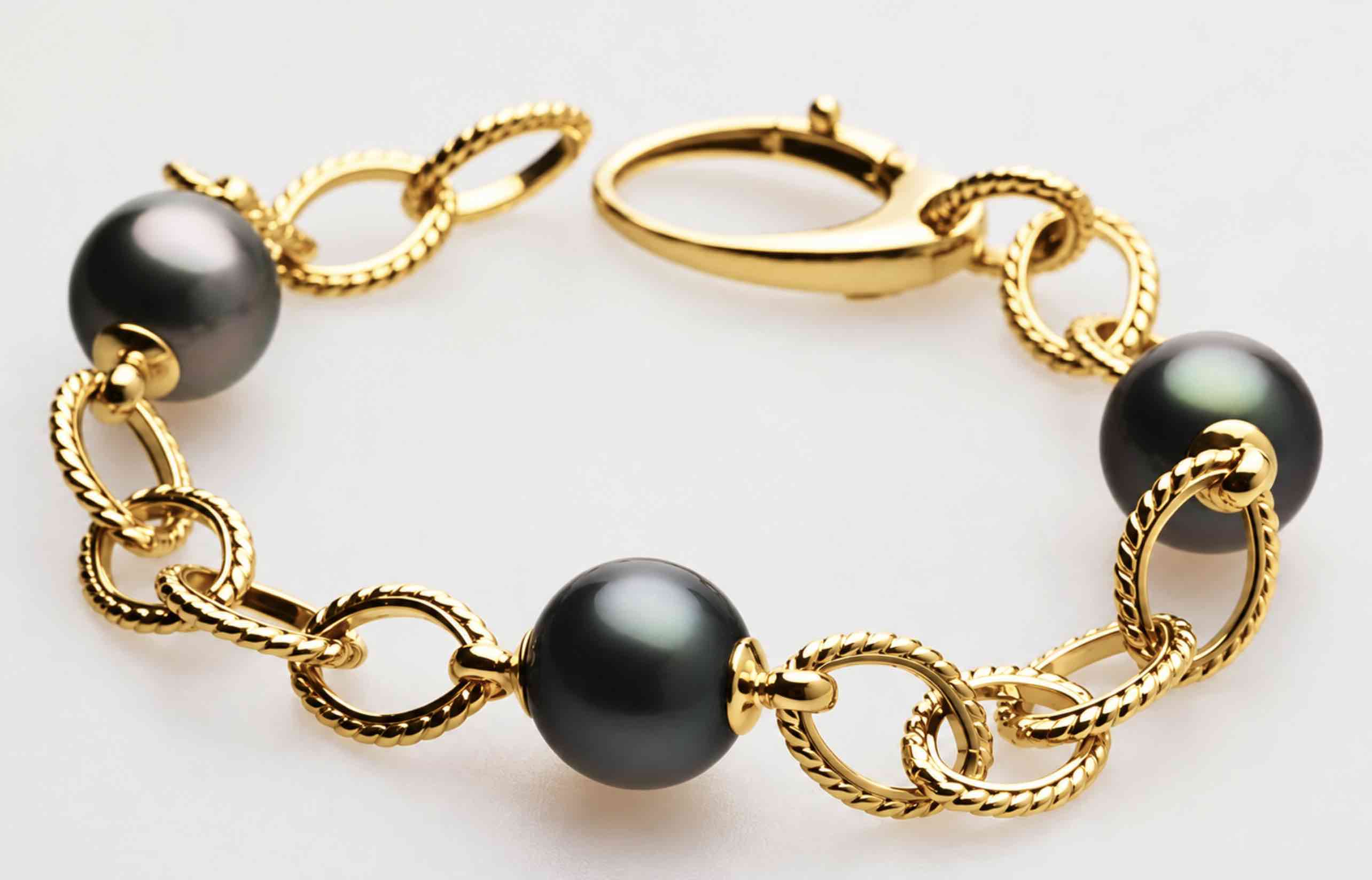 Tahitian Pearl Tincup Louise Bracelet 14K or 18K Gold