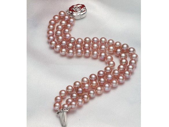 Triple-Strand 6-10 mm Lavender Pearl Bracelet