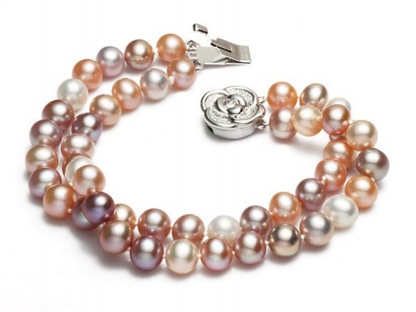6-10 mm Multicolor Double Strand Pearl Bracelet