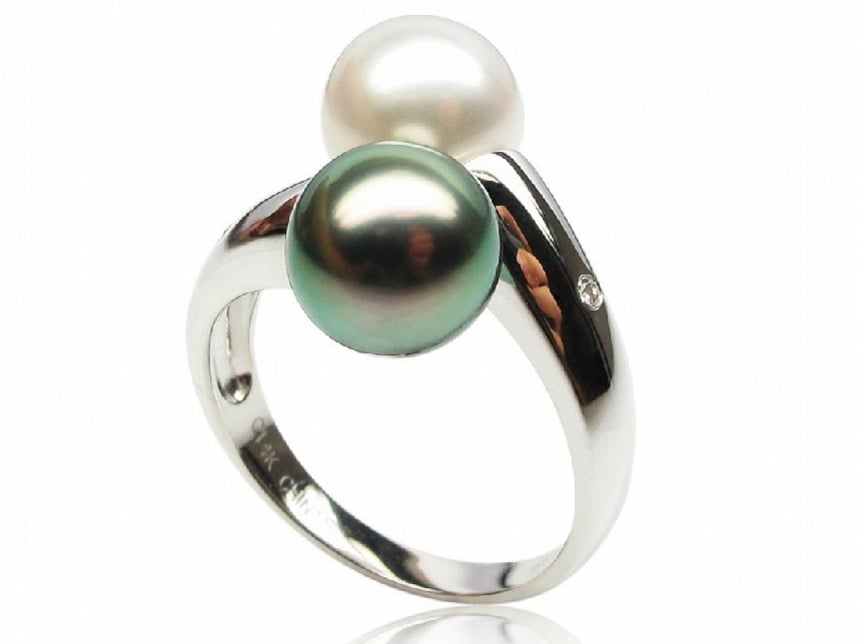 Tahitian and South Sea Pearl and Diamond Ashlynn Ring
