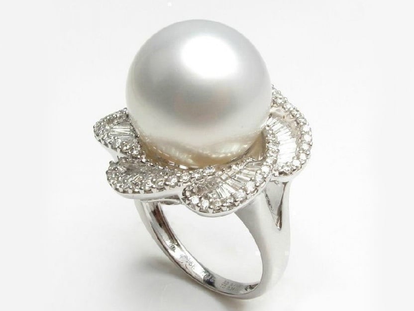 Thera South Sea Pearl and Diamond Ring