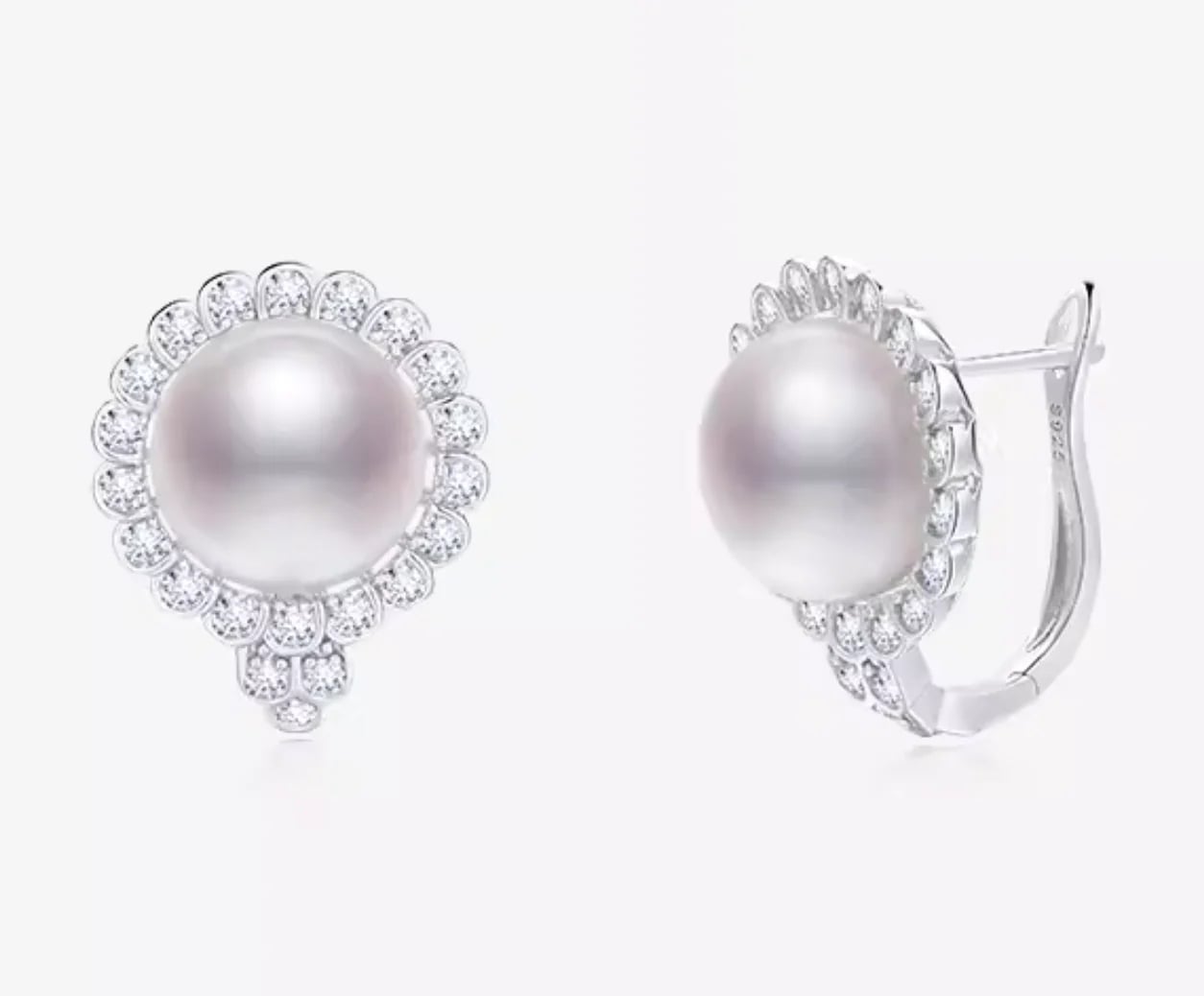 South Sea Pearl and Diamond Soleil Earrings