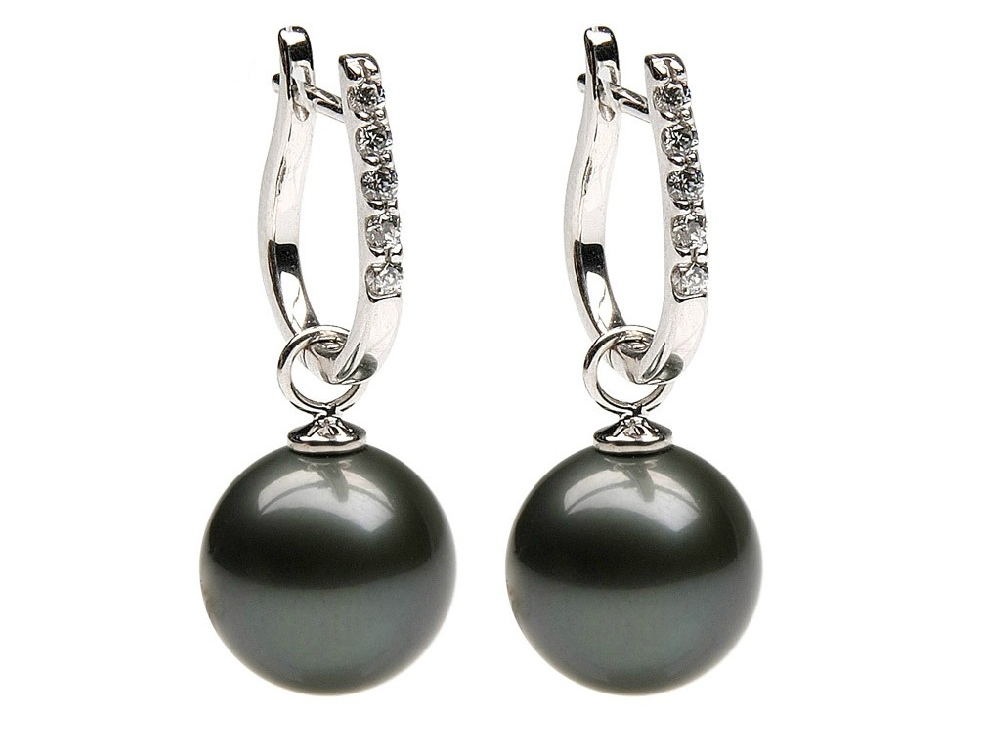 Anthelme Tahitian Pearl and Diamond Earrings
