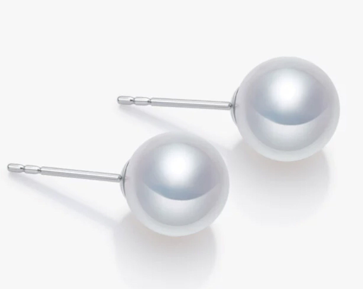 10-11 mm White South Sea Pearl Stud Earrings AAA