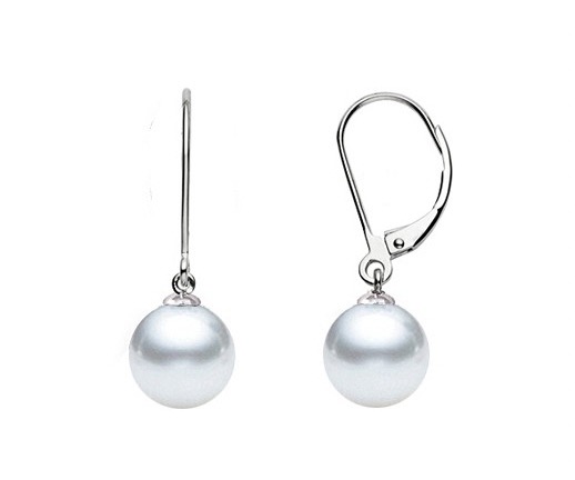 Margaret White South Sea Pearl Dangle Earrings