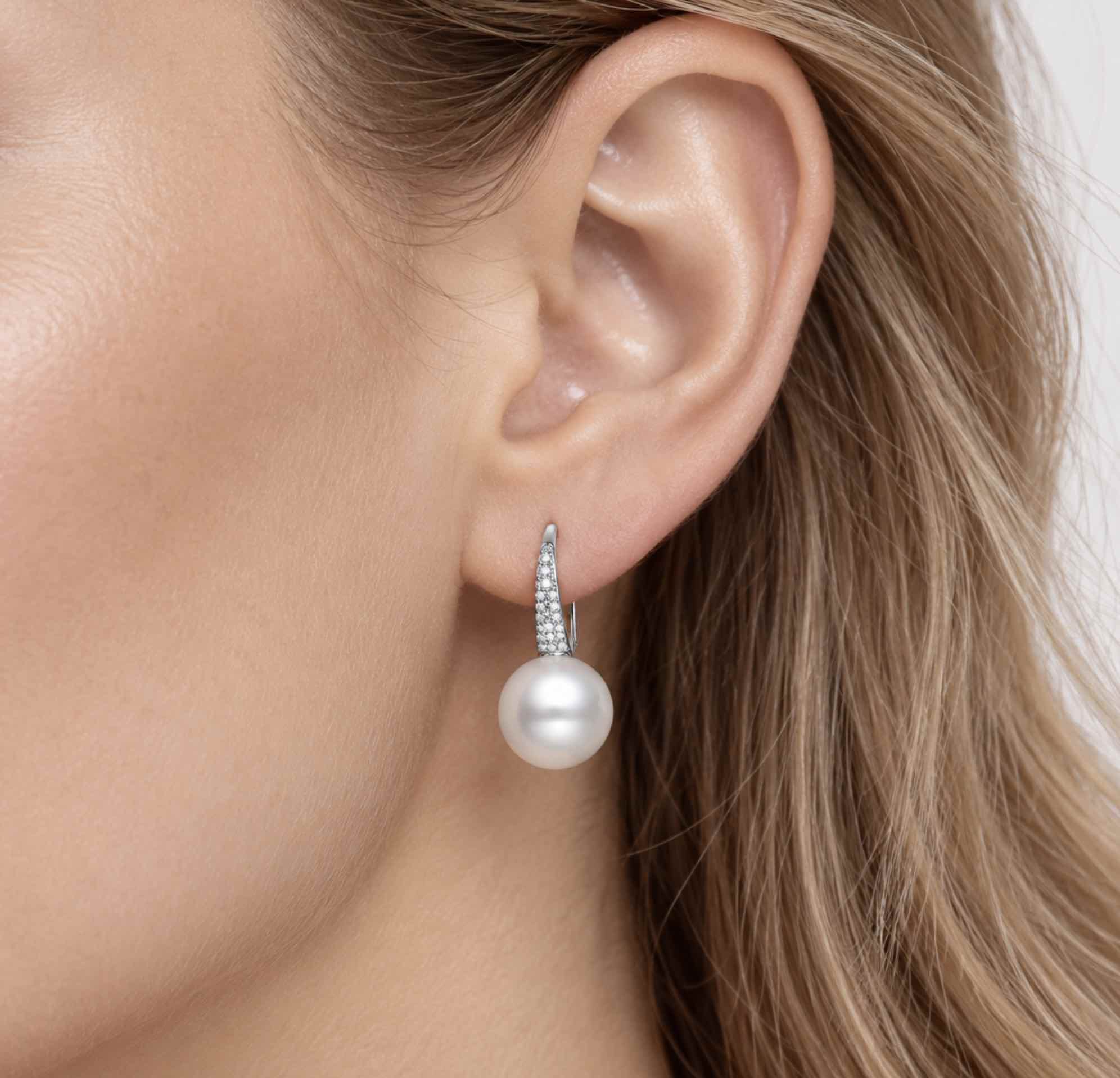 Valory South Sea Pearl and Diamond Earrings