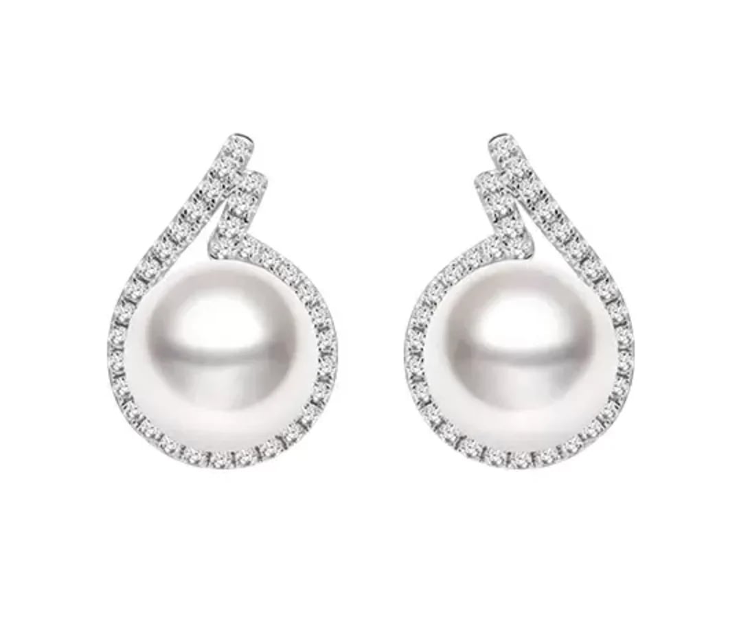 Letitia South Sea Pearl and Diamond Earrings