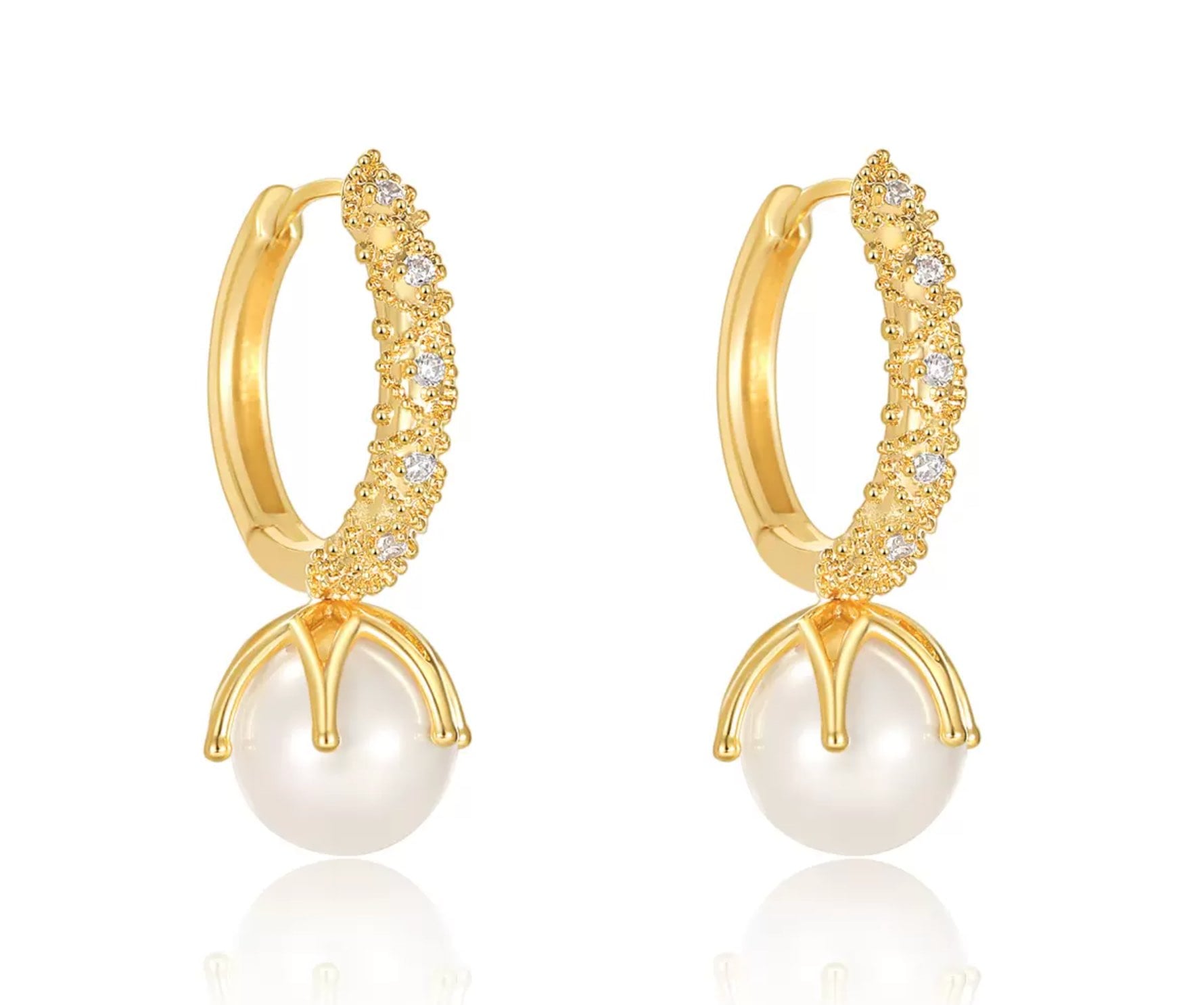 South Sea Pearl and Diamond Barbara Earrings