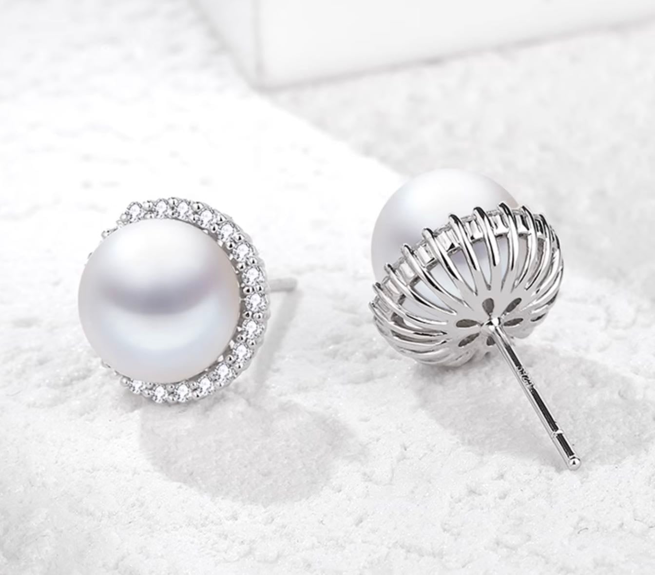 Akoya Pearl and Diamond Georgina Earrings