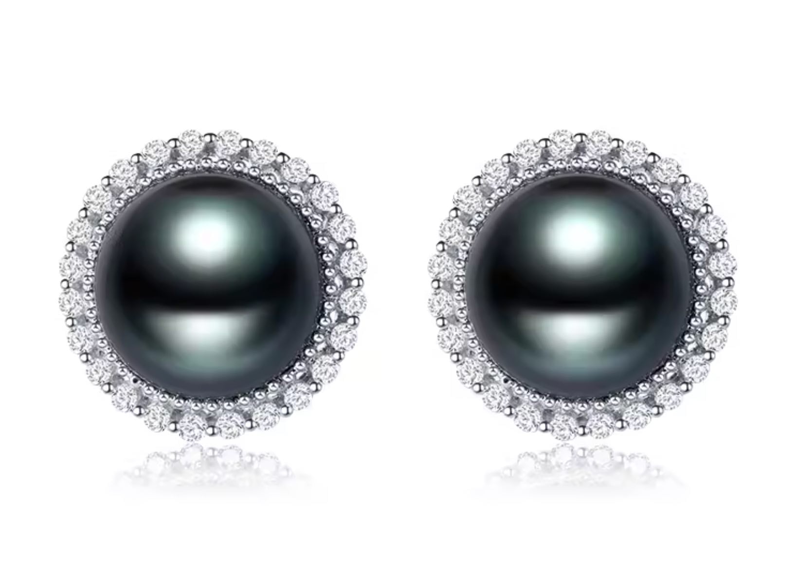 Adelaide Tahitian Pearl and Diamond Earrings