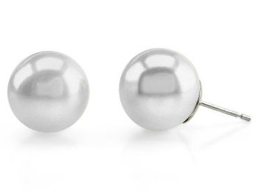 6-7 mm White Freshwater Pearl Stud Earrings