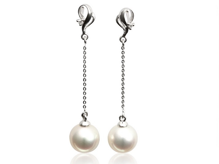 Clement Akoya Pearl and Diamond Earrings