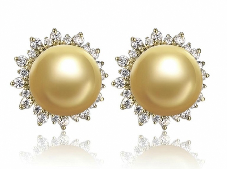 Martin South Sea Pearl and Diamond Earrings