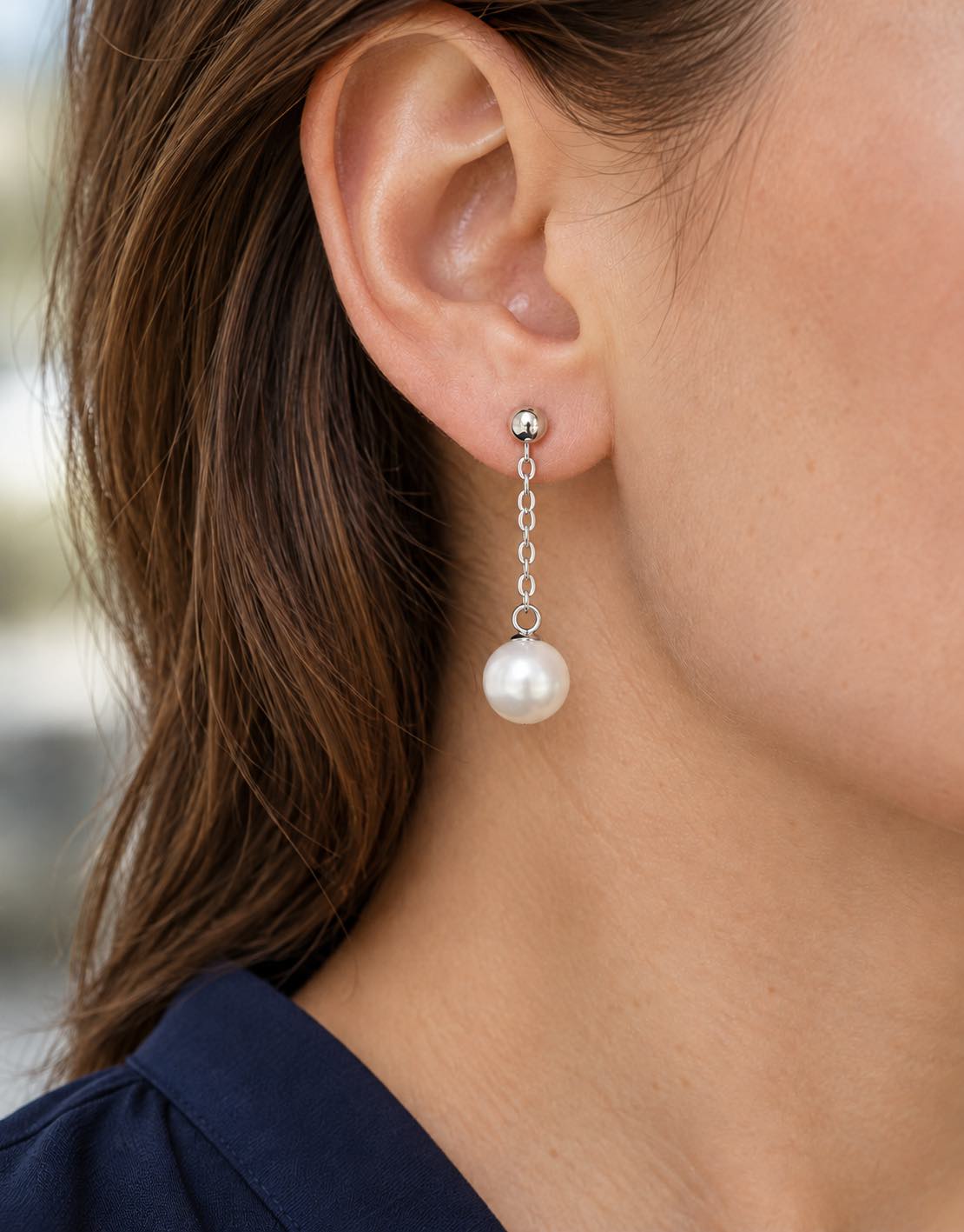Freshwater Pearl Stud Annika Earrings 14K or 18K Gold