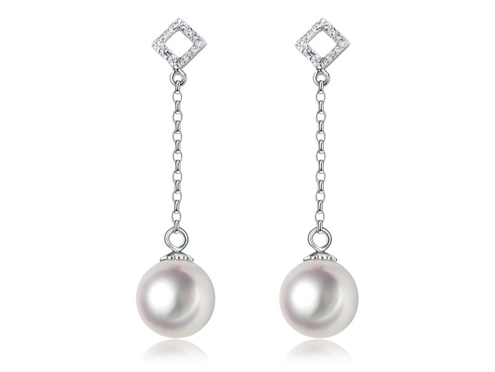 Akoya Pearl and Diamond Cluster Earrings