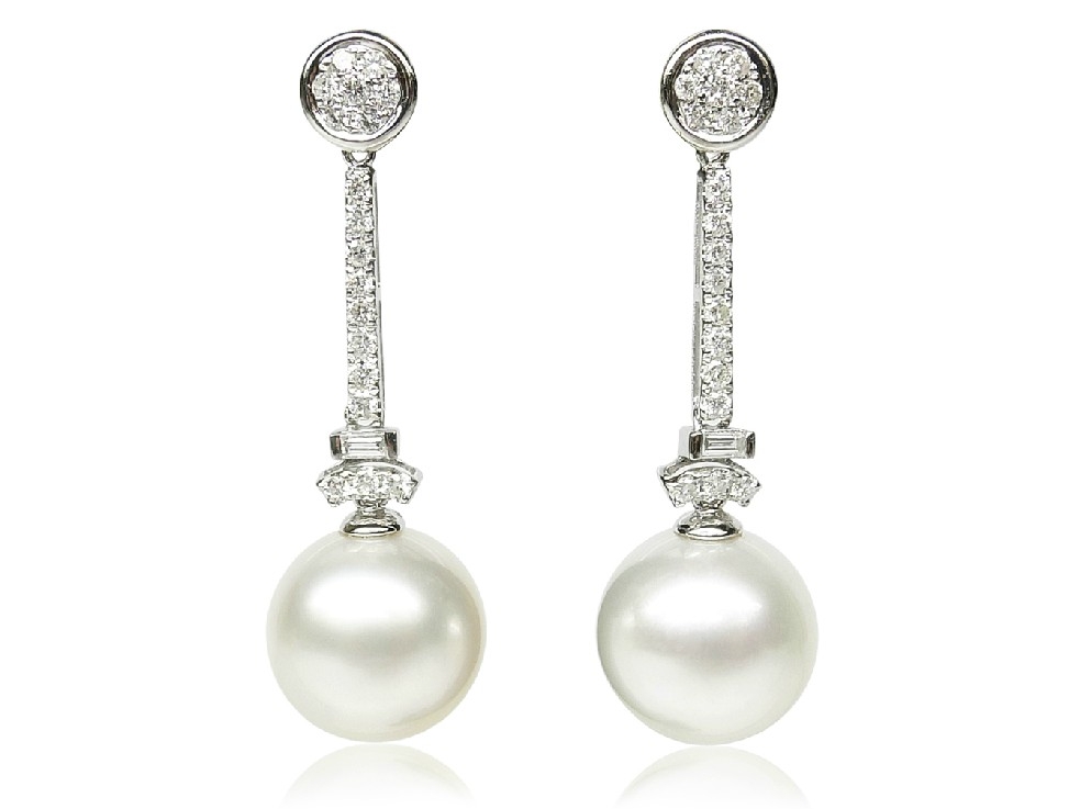 Prosper Akoya Pearl and Diamond Stud Earrings