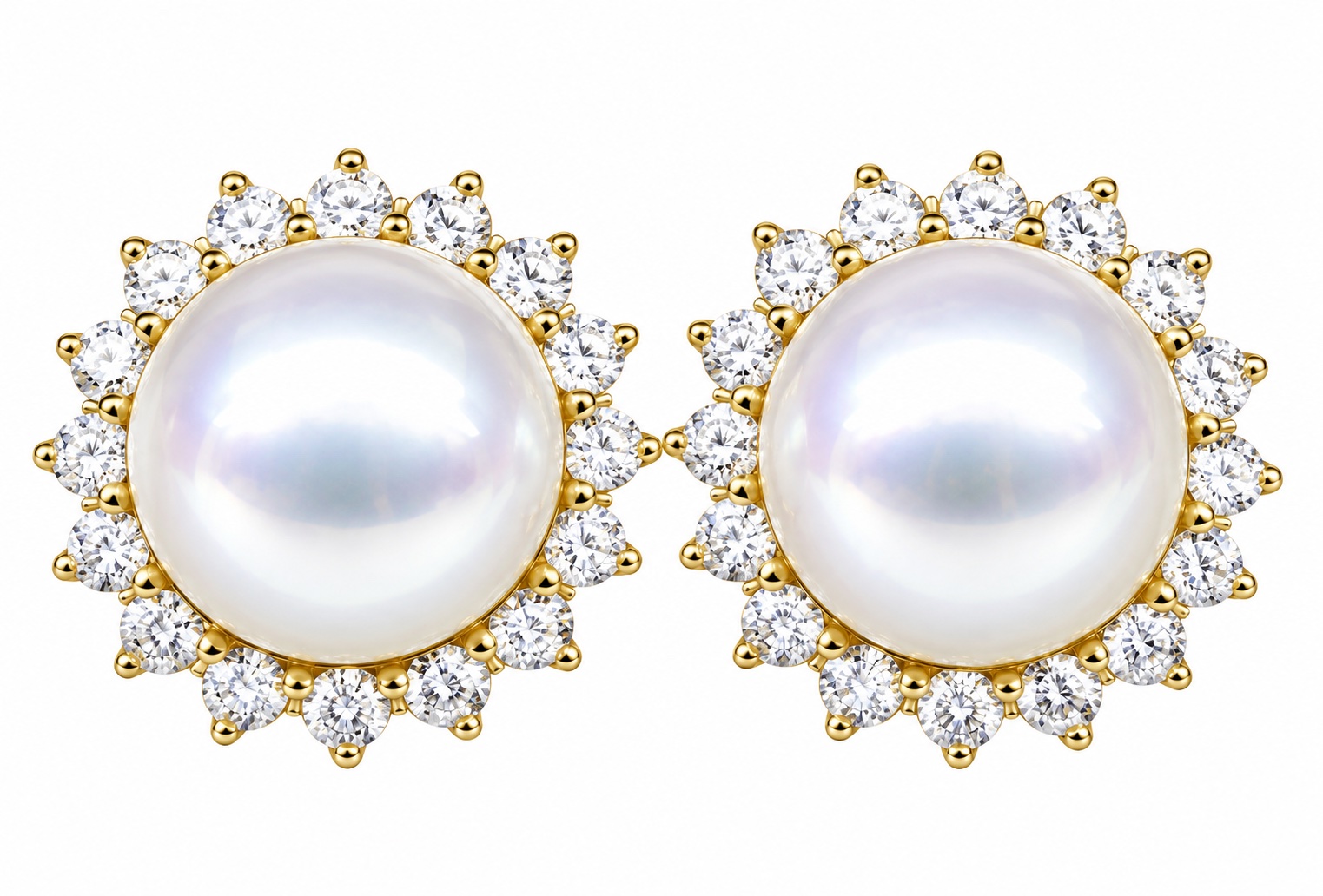 14K/18K Gold South Sea Pearl and Diamond Savannah Earrings