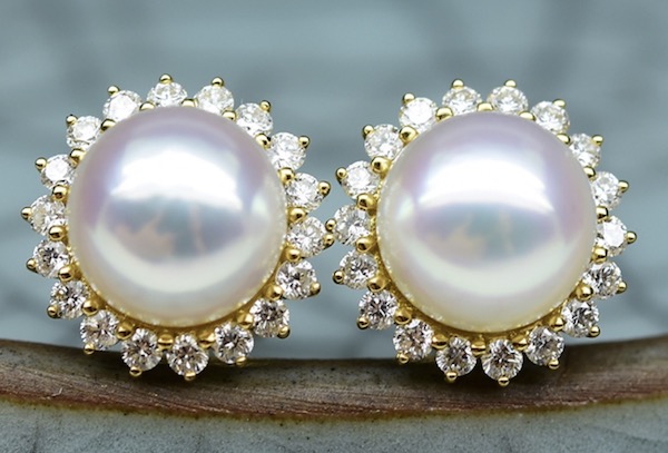 14K/18K Gold South Sea Pearl and Diamond Savannah Earrings