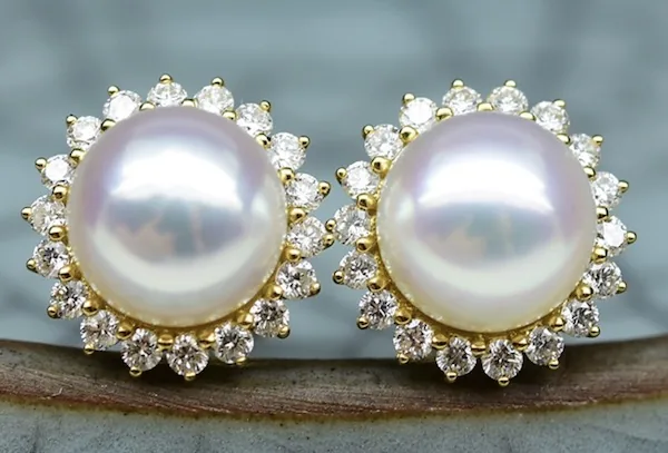 14K/18K Gold South Sea Pearl and Diamond Savannah Earrings