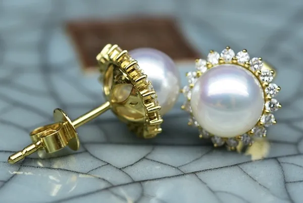 14K/18K Gold South Sea Pearl and Diamond Savannah Earrings