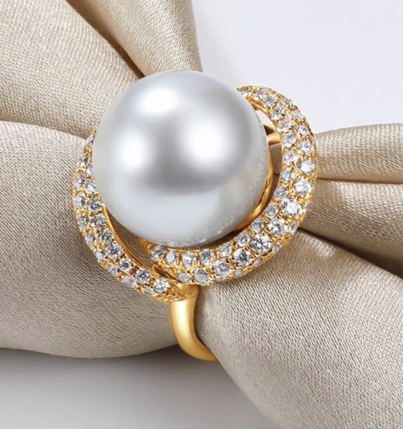 South Sea Pearl and Diamond Thea Ring [NTT22867V] - $398.99 - Pearls ...